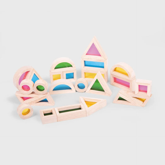 Rainbow Blocks - Building blocks - Wooden Toy - Sensory