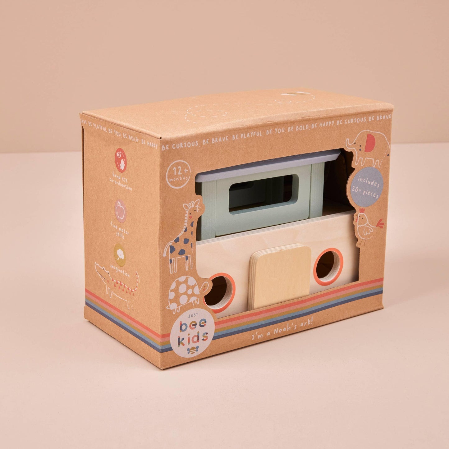 Just Bee Kids Wooden Noah's Ark Sorter Toy (FSC)