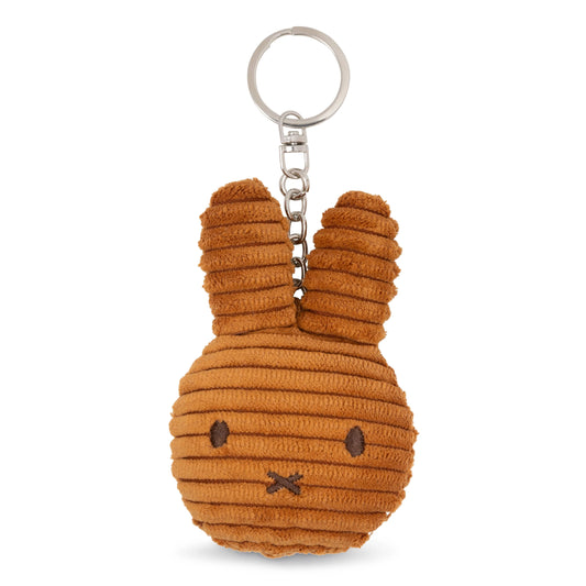Miffy Flat Keyring Corduroy ECO Cinnamon 10cm